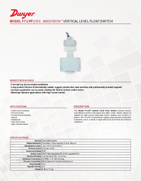 Thumbnail of document Data Sheet - F7-LPP Vertical Level Float Switch